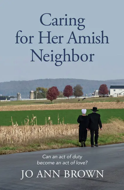 An Amish couple walking down the highway