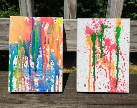 water gun canvas painting