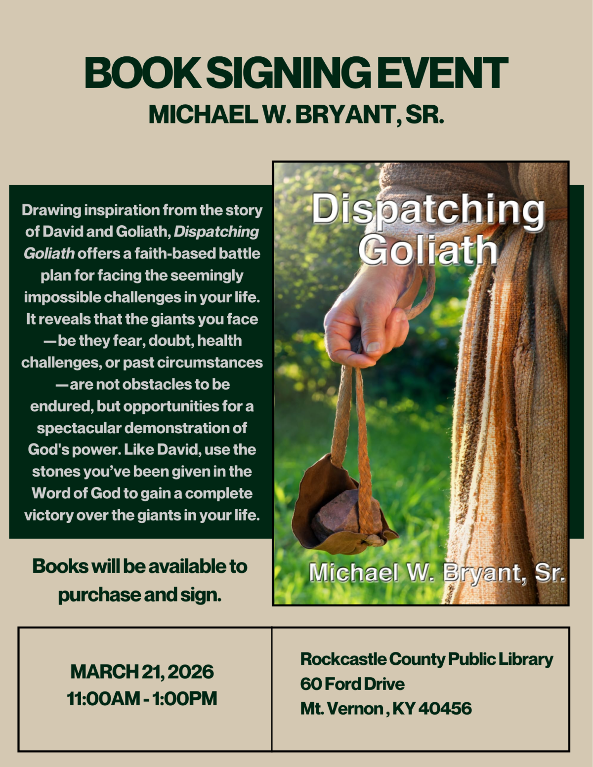 Book Signing Michael Bryant