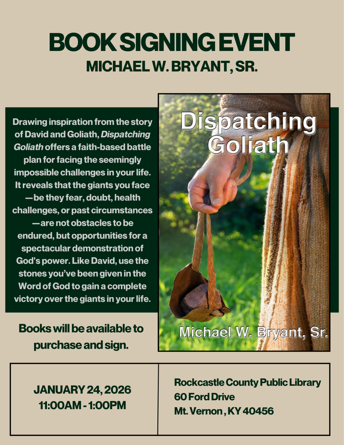 Book Signing Michael Bryant 