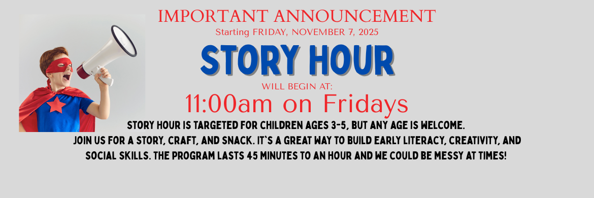 Story Hour time change slide